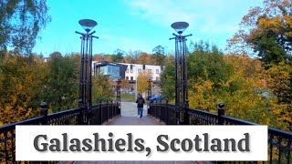 Visit Galashiels Scotland in Fall  4K Walking Tour [upl. by Suixela]