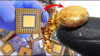 How to Process Electronic Waste Into Gold Extract gold from computer cpu [upl. by Agnes]