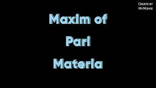 Maxim of Pari Materia law interpretationofstatutes [upl. by Introk420]