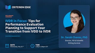 IVDR in Focus Tips for Performance Evaluation Planning to Support Your Transition from IVDD to IVDR [upl. by Joaquin]