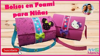 🔴Cómo Hacer BOLSOS PARA NIÑAS en Foami o Goma Eva  Bags girl in foam [upl. by Boylston]