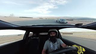 test qoocam 360 video in GR Yaris  AMG GT R chase on Iberia circuit [upl. by Aniaj94]