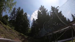 St Englmar Rodelbahn Sommerrodelbahn Bayerwald Bob Bayern Deutschland Onride [upl. by Whitby]