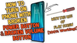 How to Turn on phone with broken power button and broken volume  EASIEST WAY Eng Sub [upl. by Meadow]