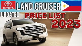 TOYOTA LAND CRUISER 2023 UPDATED PRICE LIST amp SPECS PHILIPPINES [upl. by Edyak]