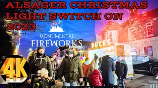 ALSAGER CHRISTMAS LIGHT SWITCH ON 2023 [upl. by Pammy]