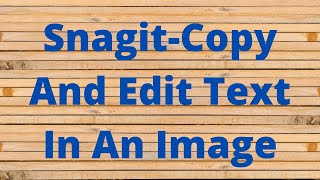 How To Remove Part Of An Image With Snagit [upl. by Aloke327]