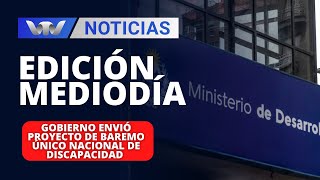 Edición Mediodía 3105  Gobierno envió proyecto de baremo único nacional de discapacidad [upl. by Nikoletta]