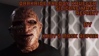 Darkride Freddy Krueger Silicone Mask Repaint By Xhuy Mask Repair Unboxing [upl. by Saddler635]