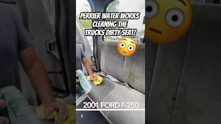 Look 👀 How The PERRIER WATER Cleans this DIRTY Truck SEAT Really Does Work 🤩 short [upl. by Loomis]