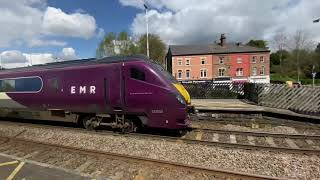 Trains at DRONFIELD Class 66 Meridian’s voyagers etc GREAT LITTLE STATION [upl. by Haret]