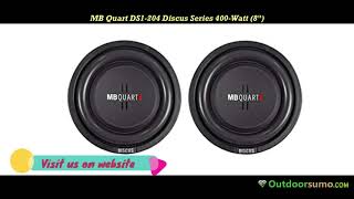 MB Quart DS1 204 Discus Shallow Mount Subwoofer Black 8 Inch Subwoofer 400 Car Audio by outdoorsumo [upl. by Suivatnod]