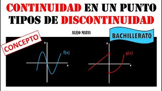 CONTINUIDAD EN UN PUNTO TIPOS DE DISCONTINUIDAD BACHILLERATO [upl. by Bradley]