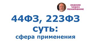 Законы №44ФЗ и №223ФЗ суть сфера применения [upl. by Kaenel]