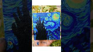 Starry night painting shortvideo starrynight art minicanvas acrylicpainting [upl. by Demeter391]