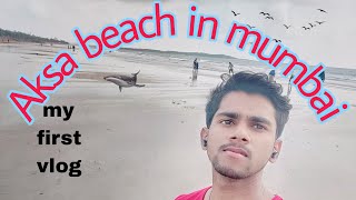 aksa beach in malad 🏖️🌊 मुंबई अक्सा beachaksabeach mumbai beach itspremvlogs [upl. by Shepherd]