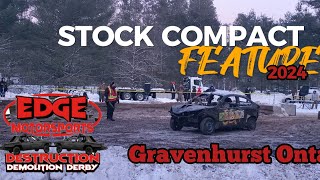 Gravenhurst 2024 Stock Compact Feature Demolition Derby [upl. by Reinnej844]