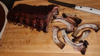 321 Baby Back Ribs on the Pellet Grill w a Mop Sauce bbq pelletgrill ribs traeger homemade [upl. by Fritzsche]