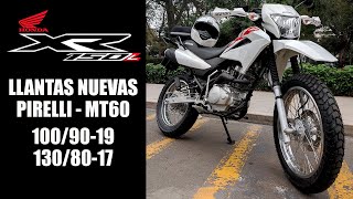 HONDA XR150L 2023  LLANTA DOBLE PROPOSITO  PIRELLI MT60  CAMBIAR LLANTAS POR MEDIDAS MAS GRANDES [upl. by Ravel]