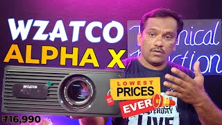 Best Budget Projector under 18000 Wzatco Alpha X Projector Review TechiebeezIndia [upl. by Bolger72]