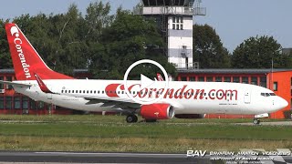 Boeing 737800  Corendon Airlines quotOld Liveryquot TCTJN  takeoff at Memmingen Airport [upl. by Tterrag]