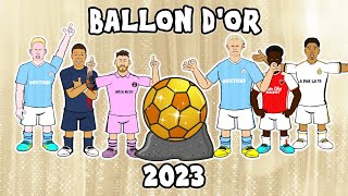 🏆THE BALLON DOR 2023🏆 Messi Haaland Mbappe [upl. by Elianora719]