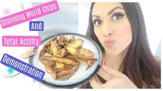 Slimming World Chip Recipe amp Tefal Actifry Demonstration  Vlogmas Day 18  Olivia Elise [upl. by Pathe519]