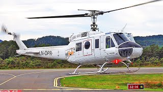 HeliScan  Bell 205A1 UH1H Huey  Landing at Stord airport september 2021 [upl. by Aleirbag182]