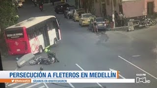 Así fue la impresionante persecución para capturar a dos fleteros en Medellín [upl. by Ravi]