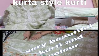 kurta style kurti  kurta stitching nigarstrick kapdastitching [upl. by Nordek]