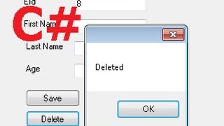 C Tutorial 8 Deleting selected data from database [upl. by Godewyn]