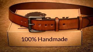 How to make leather belt Leathercraft [upl. by Service]