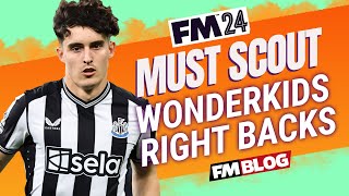 Top MUST SCOUT Wonderkid RIGHT BACKS in FM24  Football Manager 2024 Wonderkids [upl. by Laura289]