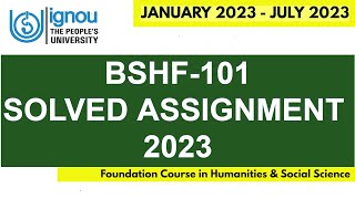 BSHF101 FULLY SOLVED ASSIGNMENT NEW 202324 II BTS COURSE ASSIGNMENT [upl. by Nollek]