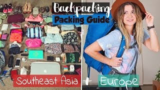 BACKPACKING Packing Guide  Europe amp Southeast Asia [upl. by Delaryd]