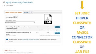 2023 How To Set JDBC Driver Classpath  Set MySQL Connector Classpath  Set Jar File Classpath [upl. by Dahl]