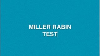 Miller Rabin Primality Test  With Solved Example Cryptography And Network Security [upl. by Sachsse73]