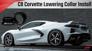 C8 Corvette Lowering Collars Installation  Front Lift  Paragon Performance [upl. by Gensmer]