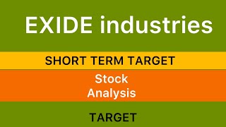 EXIDE INDUSTRIES SHARE ANALYSIS 🔰 EXIDE INDUSTRIES SHARE NEWS  EXIDE INDUSTRIES TARGET 01092024 [upl. by John468]