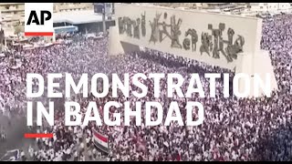 Massive demonstration in Baghdad to show support to Palestinians amid escalating IsraelHamas war [upl. by Rebeh]