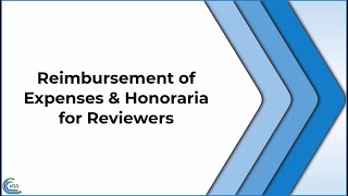 Reimbursement of Expenses amp Honoraria [upl. by Ardied]