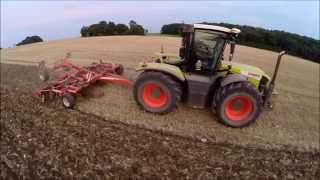 DJI Phantom 2 GoPro Hero Claas Xerion 3300 Trac VC am grubben [upl. by Evod686]