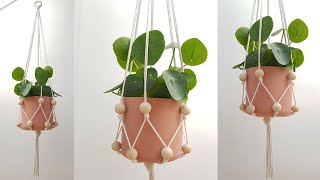 🍀DIY PORTAMACETAS de MACRAME paso a paso PRINCIPIANTES  DIY Macrame Plant Hanger for Beginners [upl. by Dirtsa]