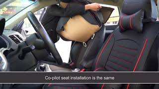 FREESOO Car Seat Cover Full Set Installation Video [upl. by Erapsag]