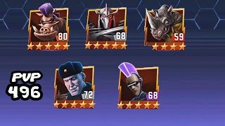 TMNT Legends PVP​​ 496 Shredder Bebop Rocksteady Zeck Steranko [upl. by Woodhouse562]