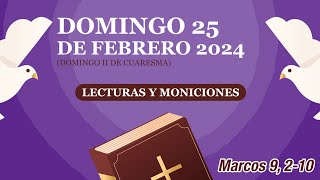 Lecturas y Moniciones Domingo 25 de febrero 2024 II Domingo de Cuaresma ciclo B 📖 [upl. by Akinas427]