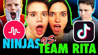 Ninja Kids vs Tommy amp Rita Tik Tok Challenge [upl. by Stern]