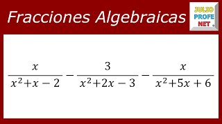 RESTAR FRACCIONES ALGEBRAICAS  Ejercicio 2 [upl. by Ardnaet]