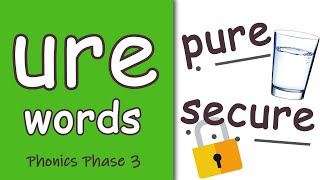 ure Words  Phonics Phase 3  Segmenting amp Blending [upl. by Firahs]