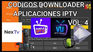 MEJORES CODIGOS DOWNLOADER CODIGOS APLICACIONES PARA LISTAS IPTV VOL4PARA FIRE TV Y ANDROID TV [upl. by Oag]